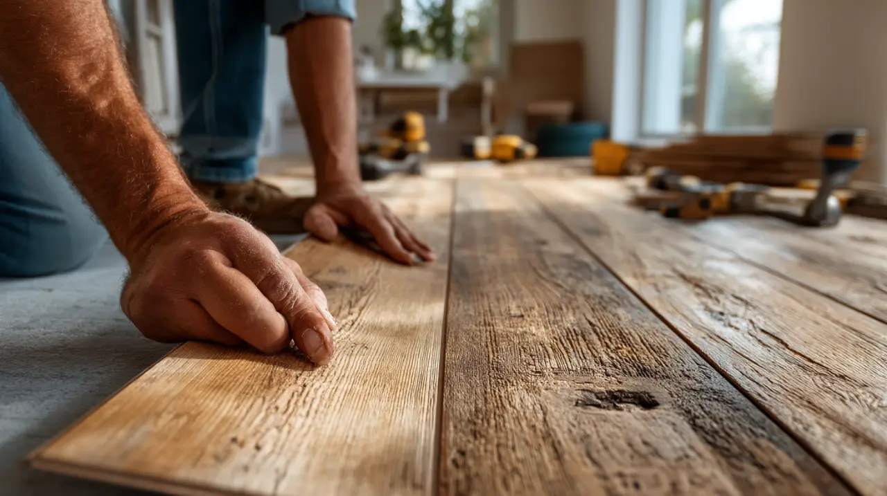 Oak plank flooring with seamless transitions and subtle sheen - final result in NYC bedroom